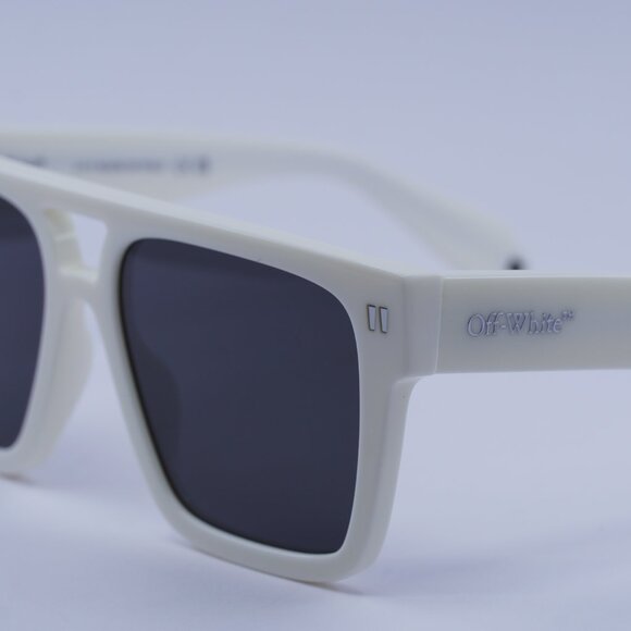 Off-White OERI133 SPRINGFIELD 0107 Sunglasses White Square Frame, Grey Lenses main image 5